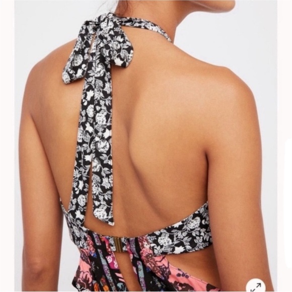 Free People California Love Floral Patchwork Bandeau Sleeveless Maxi Dress 2 - Picture 3 of 13